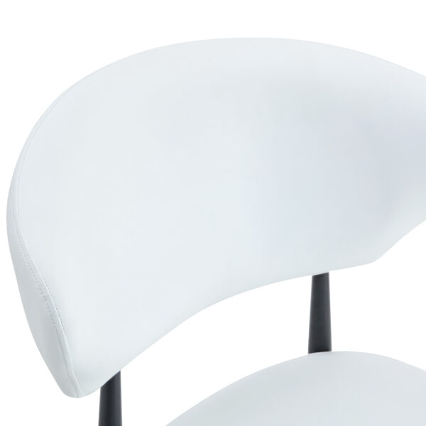 6b71e3f92669401cb971b9784dba28f5_575f2134d54e30c40256466cf5921d2e Table and chair set.A Modern Minimalist Circular Dining Table With A Diameter Of 33.3 Inches.Paired With 4 White Minimalist Ergonomic Dining Chair, With A Curved Backrest For Comfortable Design.