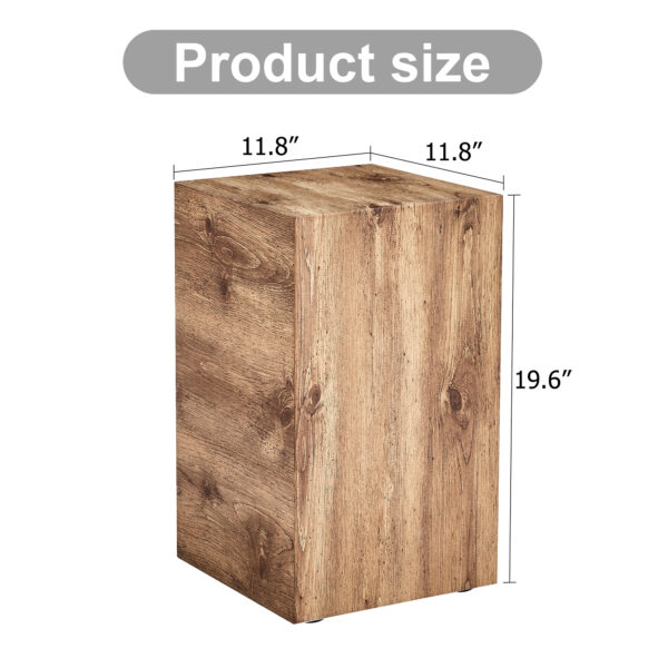 6b773cad8ca64f68bf037256e27a62b2_f7b3fc02c11baa7be220b6f6a1b4fd98 Elevate your living space with this modern MDF coffee table that showcases smooth, Wood color texture patterns. It is characterized by stylish design.11.8*11.8*19.6 inch.W1151P147815