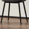 Modern Minimalist Black Dining Chair Set - Four Chairs per Box, Stable and Comfortable.Modern Mid-Century Style Upholstered Side Chairs,Spoon Shaped Chairs With Black Metal Legs.