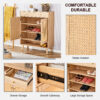 Modern minimalist storage cabinet, rattan shoe cabinet, bed top cabinet. Beautiful shape, suitable for corridors and living rooms.