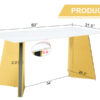 63"x31.5x30" Luxurious Snow Mountain Stone Slab Dining Table with Golden Stainless Steel Butterfly Legs.The tabletop is designed to be scratch and heat resistant.Slabs Tabletop,