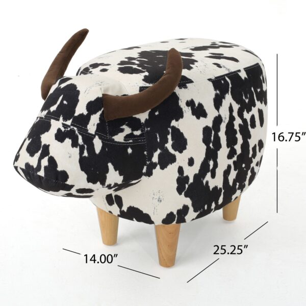 6bdd48a685334b348d80c9b8d63ada5f_26c4219a601d636b015cf7d9f5c2c9a4 Black and White Cow-Shaped Ottoman, Modern Ottoman, Modern Accent Stool Home Decor, Suitable for Living Room, Bedroom, Porch, Garden, Backyard, Balcony