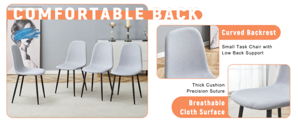 Table and chair set.71*35.4 inch White And Black Spliced Dining Table With Storage Function In The Middle Of The Table Legs.Paired With 8 Light Gray Linen Fabric Chairs.