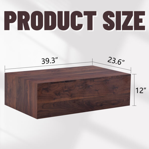6c7b3e201a0f48ee973d5d8db12a23e2_cebdf018e311f00da37fa4a3583c5e14 39.3*23.6*12 Inch Walnut Wood Grain MDF Coffee Table - Luxurious Design, Perfect Living Room Accent.Fashion texture design coffee table, suitable for various situations and scenes.