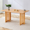 Chinese country retro solid wood dining table, simple modern imitation rattan dining table, wooden dining table.Suitable for dining room, living room, office.Natural Style Solid Wood Dining Table.