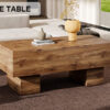 This modern rectangular coffee table features a stylish wood color, making it an ideal addition to any living room or apartment, and measures 43.3 "x 21.6" x 17.2 ".W1151P168335