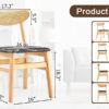 The stylish and durable solid wood dining chair, small curved back, PU cushion, and beautiful shape match perfectly with any room and everyday use