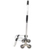 Shopping Stair Trolley with Wheels,Trolley Black Foldable Shopping Cart,Removable Shopping Oxford Waterproof Bag,Stainless Steel Triangular Wheels, Black