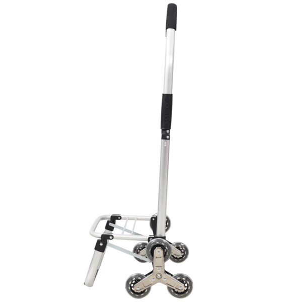 6cf3eb98fff941498c0b224d209202b1_34ba240619b70bc199909c0e38c75815 Shopping Stair Trolley with Wheels,Trolley Black Foldable Shopping Cart,Removable Shopping Oxford Waterproof Bag,Stainless Steel Triangular Wheels, Black