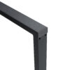 A minimalist retro rectangular dining table with a specially textured top and black metal legs.Contemporary Minimalist MDF Wood Color Textured Tabletop.Able To Give People A Visual Beauty With Rules.