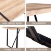Rustic Industrial Rectangular Wood Dining Table For 4-6 Person, With 1.5" Thick Engineered Wood color Tabletop and Black Metal Legs,Desk For Kitchen Dining Living Room, 55.1" x 31.4"x 29.9"1529W115172