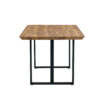 Table and chair set.67"x36" Wood-Textured MDF Dining Table Set with 4 Brown Suede Chairs.MDF sticker,Wood colored texture sticker,Brown armless dining chair,Suitable for kitchen,Dining room,etc.