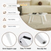 Modern minimalist white imitation marble table top.  Solid wood legs, cloud shape to give you a new experience, computer desk.  The game table.  Suitable for dining and living rooms.