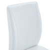 Luxury Simple Arch Chair - Set of 4 White PU Material High Resilience Dining Chair with Arched Metal Gold Leg.