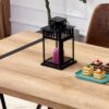 Rustic Industrial Rectangular Wood Dining Table For 4-6 Person, With 1.5" Thick Engineered Wood color Tabletop and Black Metal Legs,Desk For Kitchen Dining Living Room, 55.1" x 31.4"x 29.9"1529W115172