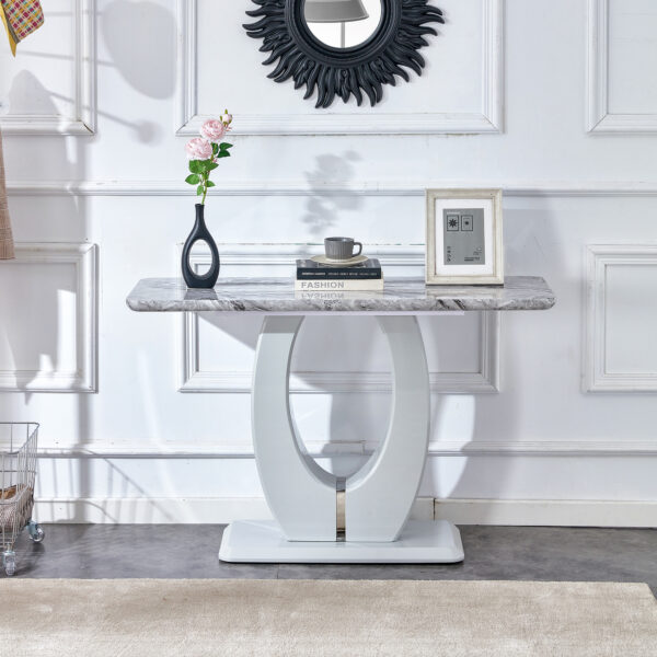6ee39cd810fd4a27b6d5c9b91adb976e_20240102_e92ffc8ea640414121fafd7cbd0007ec Modern minimalist light gray MDF material rectangular counter bar table 47.2 "x 18" x 29.5 "for bedroom bedside entrance, house balcony, office bathroom BT-1280 W1151S00649