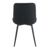 Extended Seat Cushion PU Black Dining Chair Set - Four Pieces,Ergonomic Design.Smooth line design,Integral metal leg structure,Can integrate well into various modern home decoration styles.