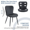 Table and chair set.A Modern Minimalist Circular Dining Table With A Diameter Of 33.3 Inches.Paired With 4 Black Minimalist Ergonomic PU Dining Chairs With Extended And Curved Seat Cushions.