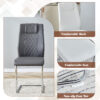 Table and chair set.63*31.4 Inch Pandora Patterned Sintered Stone Dining Table Set - 4 Dark Gray Chairs With Silver Metal Legs.Modern Light Luxury.Perfect For Dinner Room,Meeting Room,Kitchen,etc.