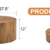 The cylindrical table with its patterned design can be easily integrated into a variety of interior styles, from coffee tables to small dining tables, workbenches or makeshift writing desks.