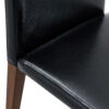 Table and chair set.79"x31.5" Inch Tempered Glass Tabletop With X-shaped Black Metal Table Legs,Wood Grain Textured MDF Crossbeam.Paired With 10 Black PU Dining Chairs with Walnut Color Metal Leg.