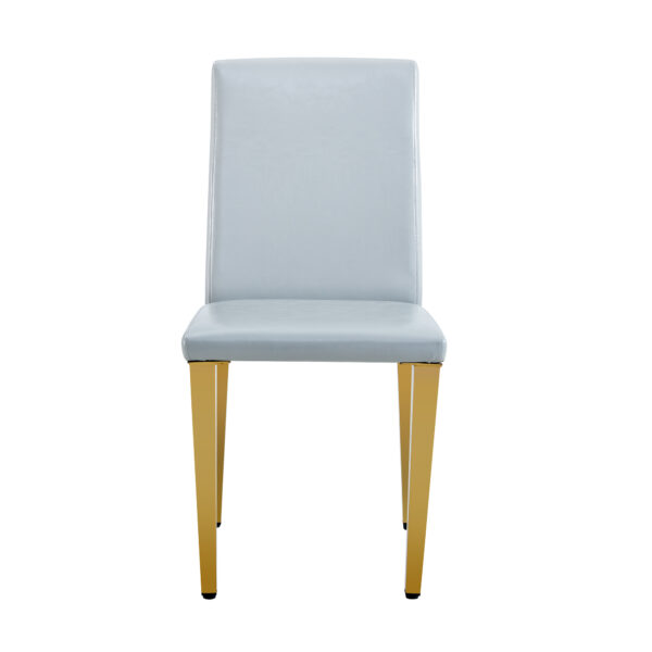 6fad1a8c661f4838bae4c656f6e6f484_2c35093fed8617ff4db36f38d89b5458 Four Light Gray PU dining chairs, simple and versatile, comfortable and accompanied. Exquisite and versatile dining chairs unlock a comfortable new experience.(Set of 4)