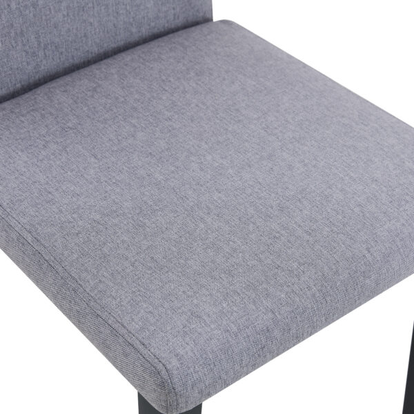 6fb9b51a2bc54d2ea0cadb51f3c837f6_5074852d1ecceb61c8cea647681b0746 Table and chair set.79"x31.5" Inch Tempered Glass Tabletop With X-shaped Black Metal Table Legs,Wood Grain Textured MDF Crossbeam.Paired With 10 Light Gray Linen-Cotton Dining Chairs.