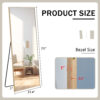 Fourth generation solid wood frame long mirror, dressing mirror, bedroom foyer, decorative mirror, clothing store, floor to ceiling mirror, wall mounted. 71 "* 31.4"