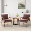 Mid-Century Modern Chair, Living Room Chair with Solid Wood Frame, Accent Chair Extra-Thick Backrest, Wingback Chair for Bedroom, Reading Room, Living Room, Lounge Chair Indoor