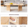 A modern and practical wood colored coffee table. The coffee table is made of medium density fiberboard material and is suitable for living rooms, bedrooms, and study rooms. CT-2O
