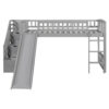 Stairway Twin Size Loft Bed with Two Drawers and Slide,Gray(OLD SKU:LT000515AAE)