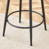 Fashionable and Comfortable - Two Sets Of Rrgonomic High Leg Bar Chairs, With Brown Technology Fabric Cushions That Are Soft And Comfortable,Black Metal Legs. The Total Height is 35.5 Inches.