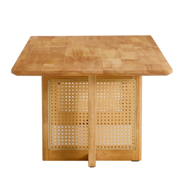 Chinese style log wind Imitation rattan tea table rectangular solid wood coffee  table small family living room tea table
