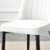 Table and chair set, round table with white marble pattern, gold MDF table legs, soft and comfortable dining chair, suitable for kitchen and living room