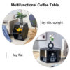 Hexagonal MDF coffee table, characteristic pattern stickers, multi-hole design to give more storage space, simple and convenient design makes it suitable for all kinds of style scenes.
