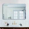 30x40 Inch Silver Metal Framed Rectangular Rectangular Bathrrom Mirror for Wall.(W2203134526)