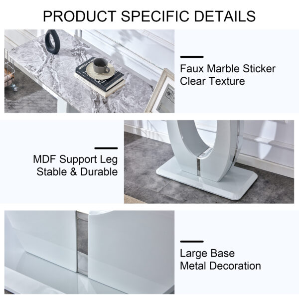 720e616249694d80bb5b1c95b789dee4_20240102_d4eaf0c85e71446d329ddc8f6ec55bb5 Modern minimalist light gray MDF material rectangular counter bar table 47.2 "x 18" x 29.5 "for bedroom bedside entrance, house balcony, office bathroom BT-1280 W1151S00649