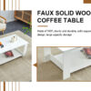 A modern and practical white coffee table and coffee table. The double layered coffee table is made of MDF material,. Suitable for living room, bedroom, and study.43.3"*21.6"*16.5" CT-16