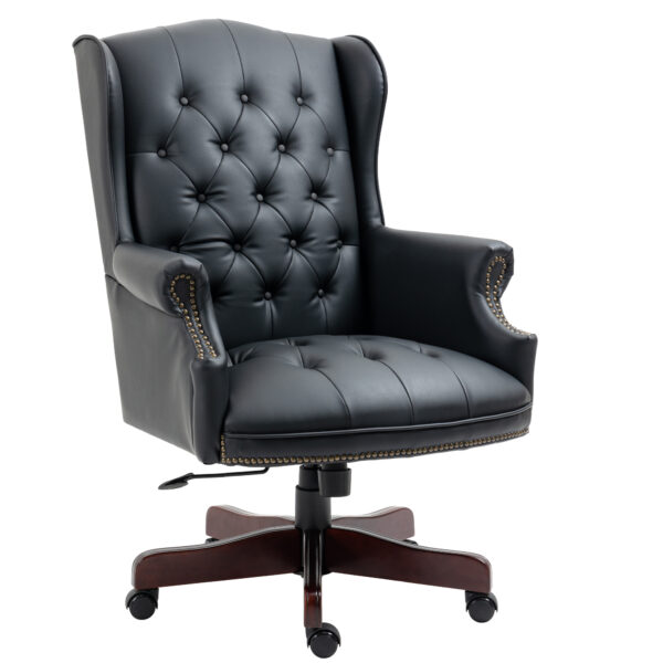 7224ae8529cb40c2b1b95d87dc1c8af7_20220927_a59dd450290d77b1f323747e2f051e37 Executive Office Chair - High Back Reclining Comfortable Desk Chair - Ergonomic Design - Thick Padded Seat and Backrest - PU Leather Desk Chair with Smooth Glide Caster Wheels, 1 Pack Black