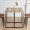 Rustic Industrial Rectangular Wood Dining Table For 4-6 Person, With 1.5" Thick Engineered Wood color Tabletop and Black Metal Legs,Desk For Kitchen Dining Living Room, 55.1" x 31.4"x 29.9"1529W115172