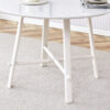 Table and chair set, MDF desktop, white metal table legs, stable and beautiful, suitable for most styles of home. Modern simple dining table, comfortable seating.