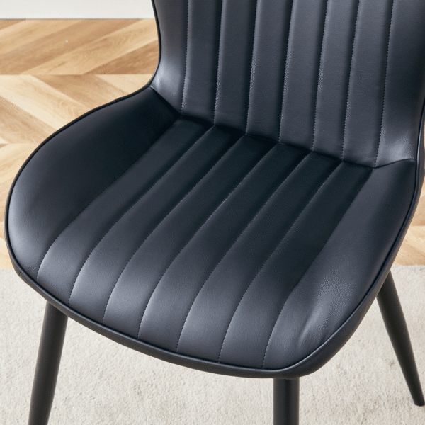 7335625af00343b5bdf9256bc0ad3b85_099315015621582b084c01ef69c11a27 The Black Minimalist Ergonomic Dining Chair Comes In A Pack of 4, With A Comfortable Design Of Extended And Curved Seat Cushions, Unlocking A Comfortable And Minimalist New Sitting Posture.