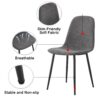 Comfortable Linen-Cotton Dining Chair Set - Six Pieces in Dark Gray.Integrated Seat and Backrest,Linen-Cotton Material,Modern Home Matching.W1151124300