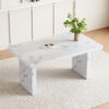 63"*35.4"*30" inches Luxurious Marble Pattern MDF Dining Table - A Choice of Subtle Luxury for Your Home.Create Your Exclusive Low-Key Luxury Space.