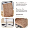 Table and chair set.67"x36" Wood-Textured MDF Dining Table Set with 6 Brown Fabric Chairs.MDF sticker,Wood colored texture sticker,Black C-tube dining chair legs,Suitable for kitchen,Dining room,etc.