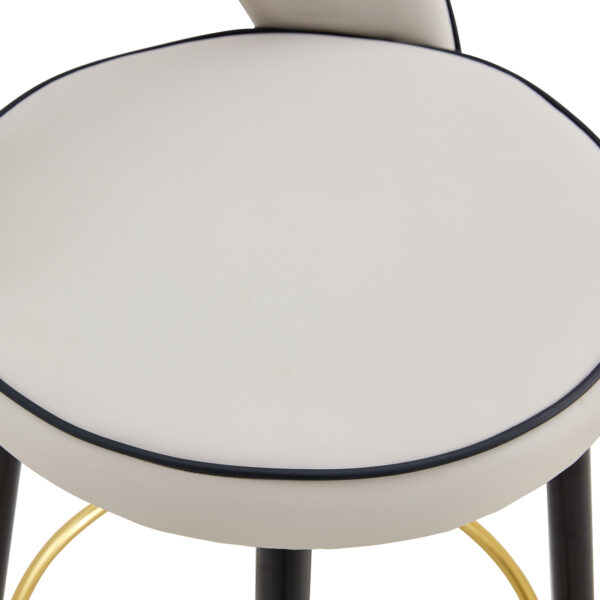 7470a54b96d341a2a66bc5dca2148bf1_3d182effee138fa9d21a578e8d565dd8 360 ° rotatable bar chair.Modern PU comfortable upholstered bar chair with smooth and beautiful black metal legs for dining room, kitchen, terrace and guest office chair.Set Of
2.W1151P153940