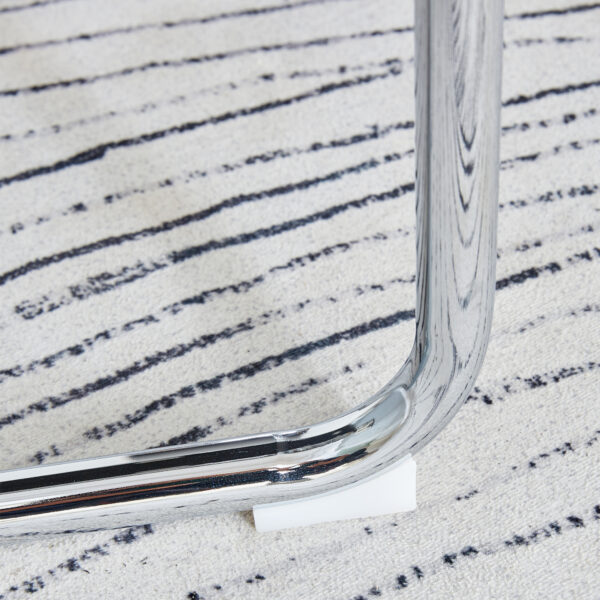 750efef556ff49908ed7e395ef883945_b88f7e6c0ca60ebe9cae5d29e47082b3 Table and chair set.71''*35.4'' Inch Modern Luxurious Transparent Tempered Glass Dining Table Set with 6 Chairs.Double Fork Silver Metal Table Legs.Black High-quality PU Dining Chairs.