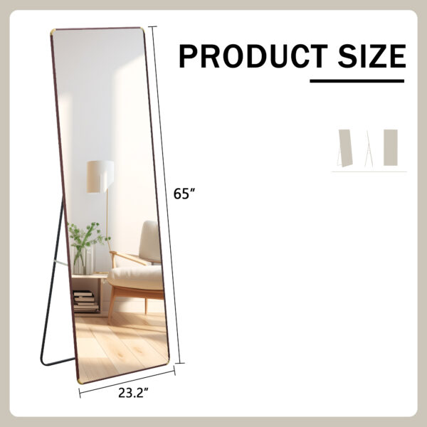 The 4th generation floor standing full-length mirror. wall mirror, bathroom makeup mirror, bedroom foyer, clothing store, wall mounted.    65 "* 23.2"