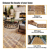 30 PCS Interlocking Deck Tiles Checker Pattern, 12" x 12" Square Yellow Acacia Hardwood Outdoor Flooring for Patio, Bancony, Pool Side,...