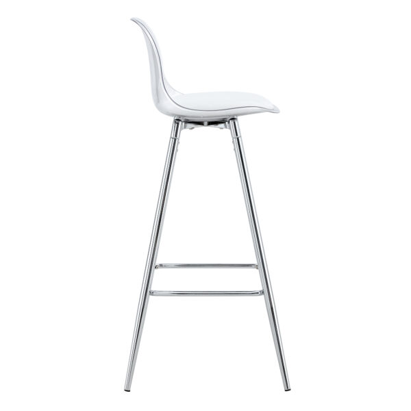 Modern and comfortable upholstered bar chairs, metal legs, small size bar chairs, suitable for part of the crowd, stylish design for dining room, kitchen, terrace and living room chairs.